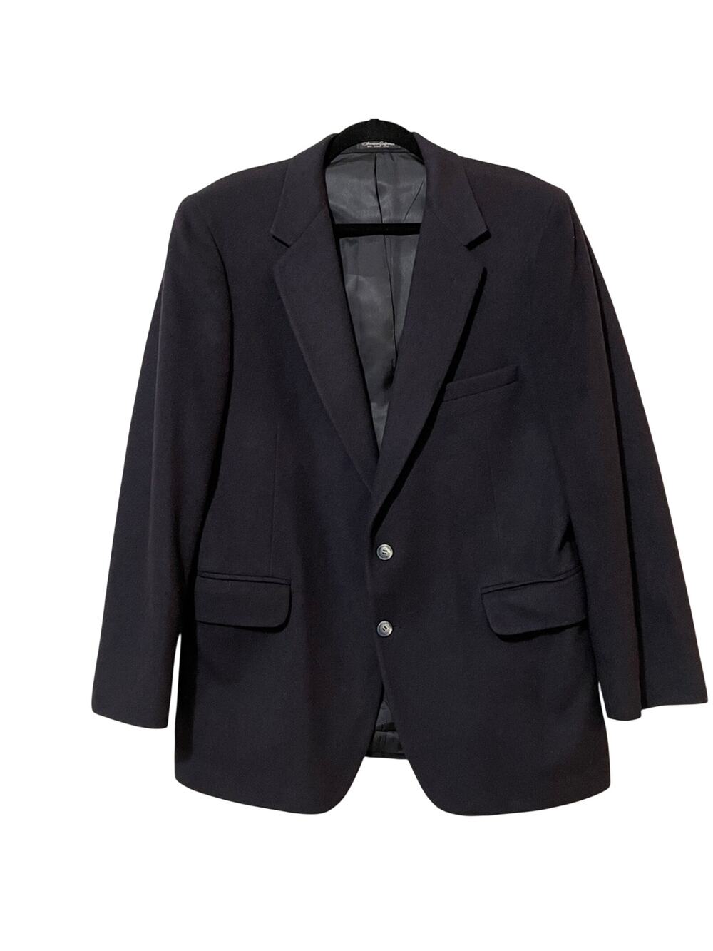 Di Benedetto Cashmere & Wool Blend Navy Blue Mens Blazer 48R Sustainable Classic